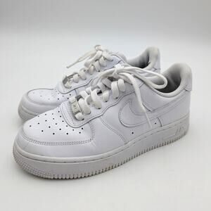 Nike Air Force 1 '07 Low Top Sneakers Shoes Women's Triple White Size US7 EU38